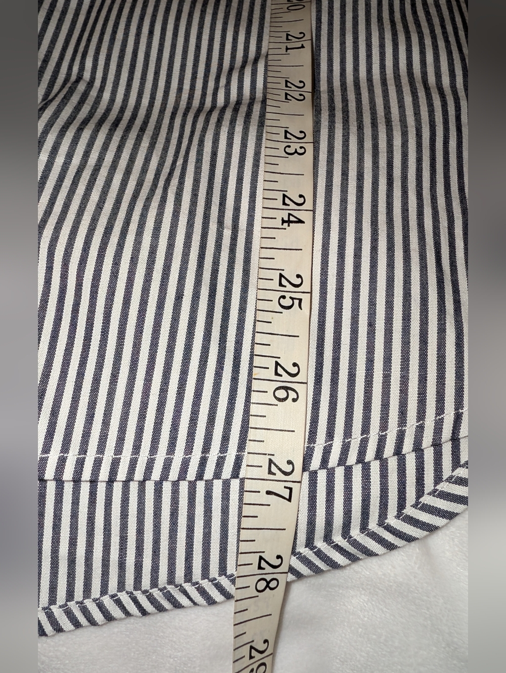 J. Crew Etienne Oversized Fit Stripe Button-Down Shirt Sz S Charcoal White NWOT - Picture 3 of 6